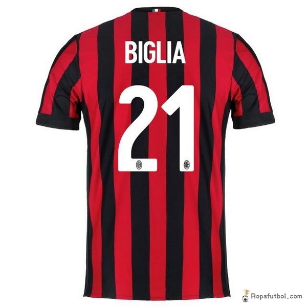 Camiseta AC Milan Replica Primera Ropa Biglia 2017/18